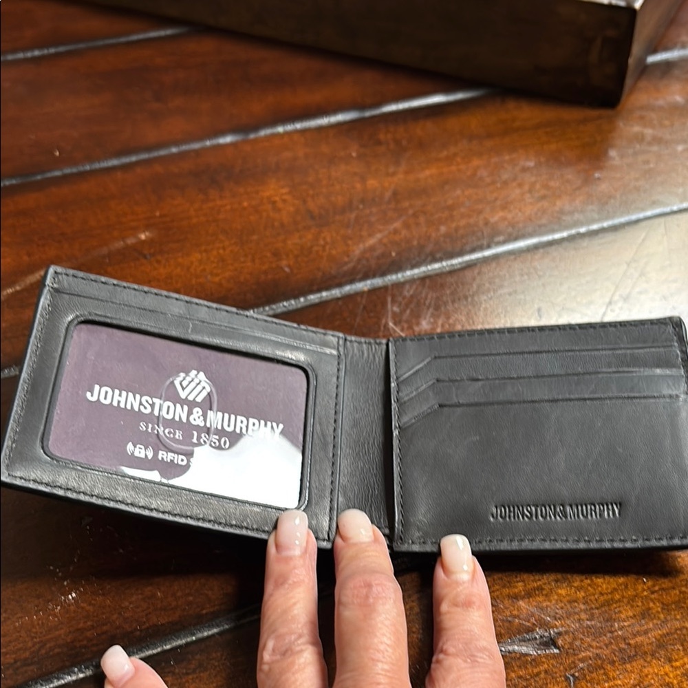 Johnston & Murphy Black Key Card Holder Leather Accessory